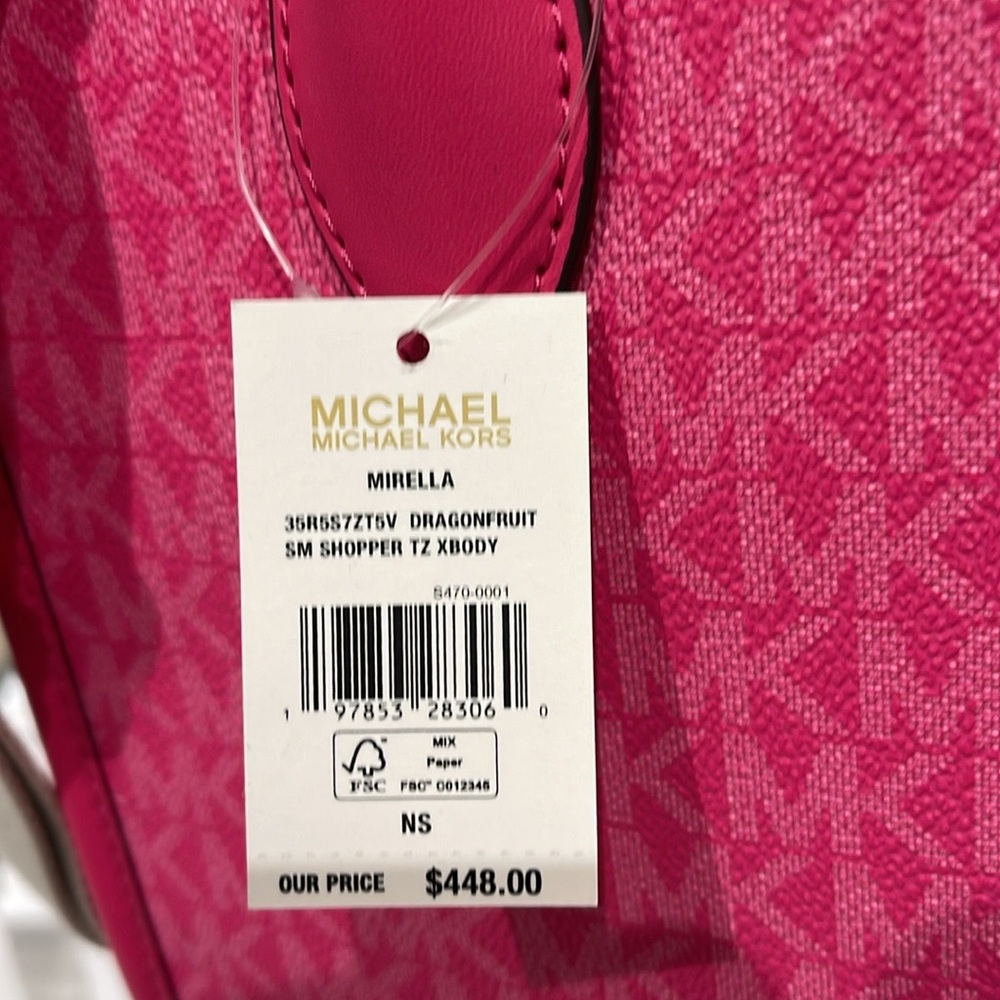 Michael Kors Mirella Small Signature Logo Crossbody Bag
Dragonfruit 
NWT - Picture 12 of 16